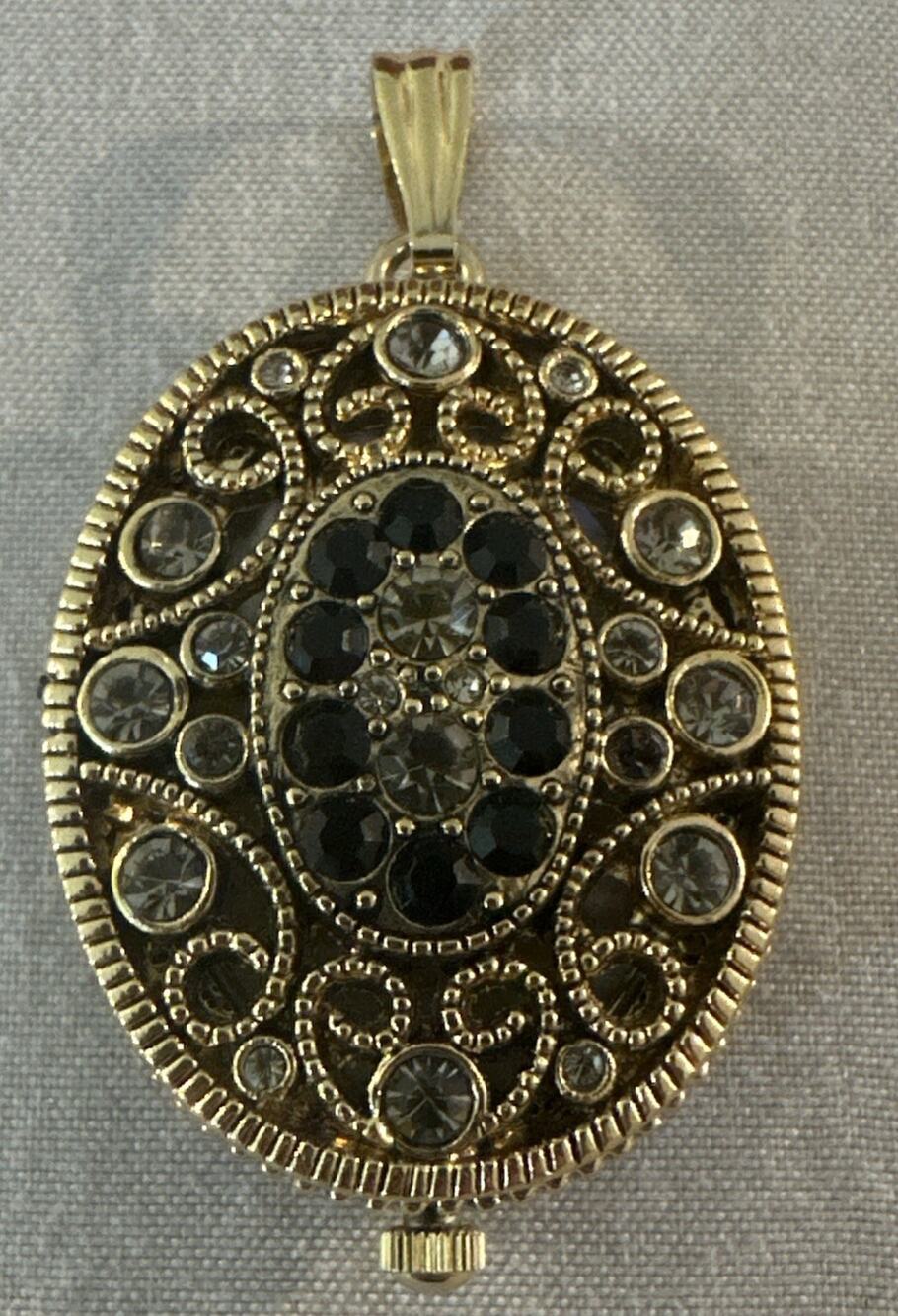 Vintage Vanity Fair Gold Gold Tone Pendant Watch Needs Battery!